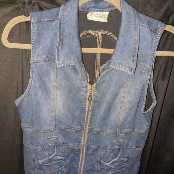 Mitzi Michel Colombian jean jumpsuit - Picture 2 of 4